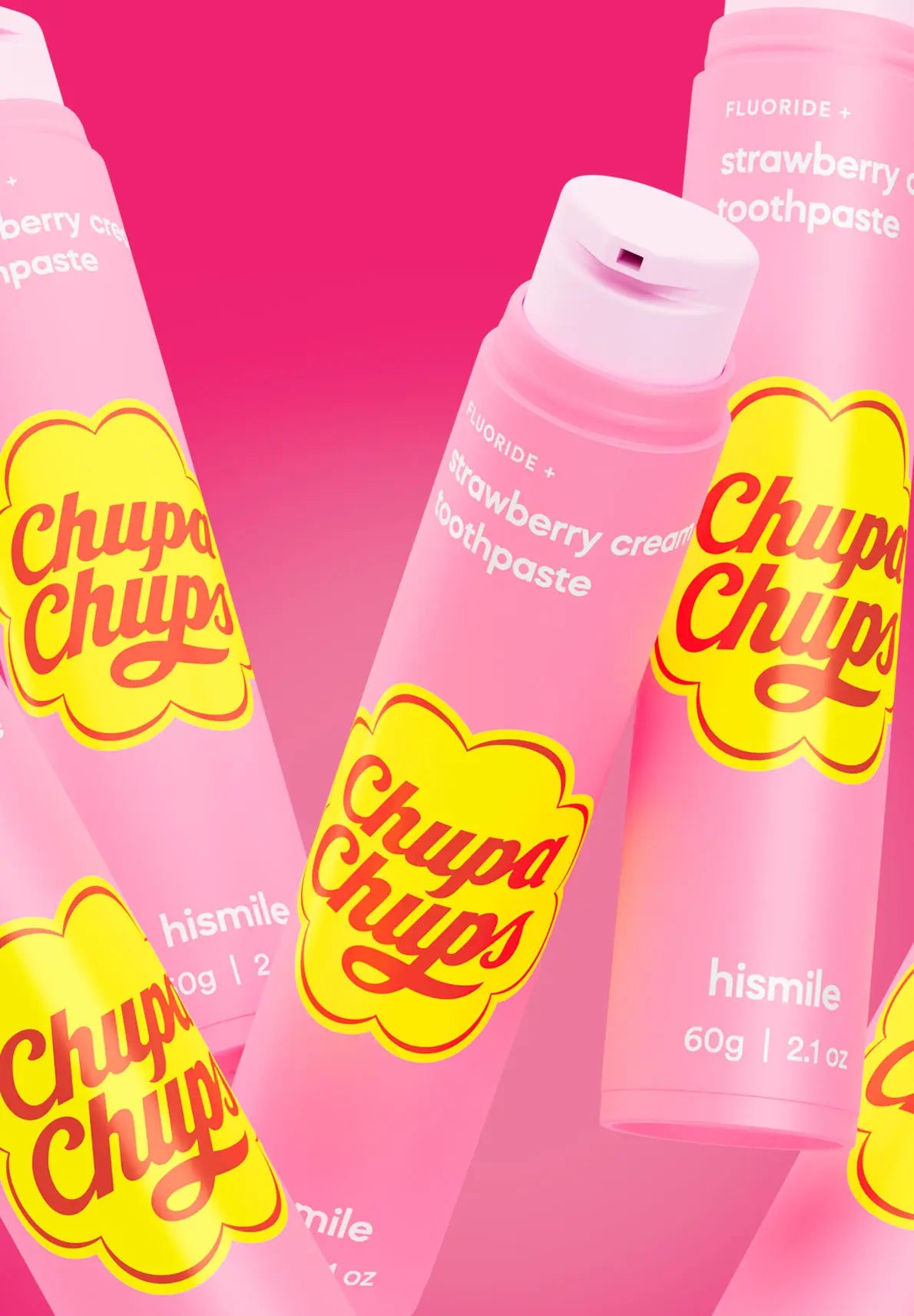 Pasta de dientes sabor Chupa Chups de Fresa con Crema